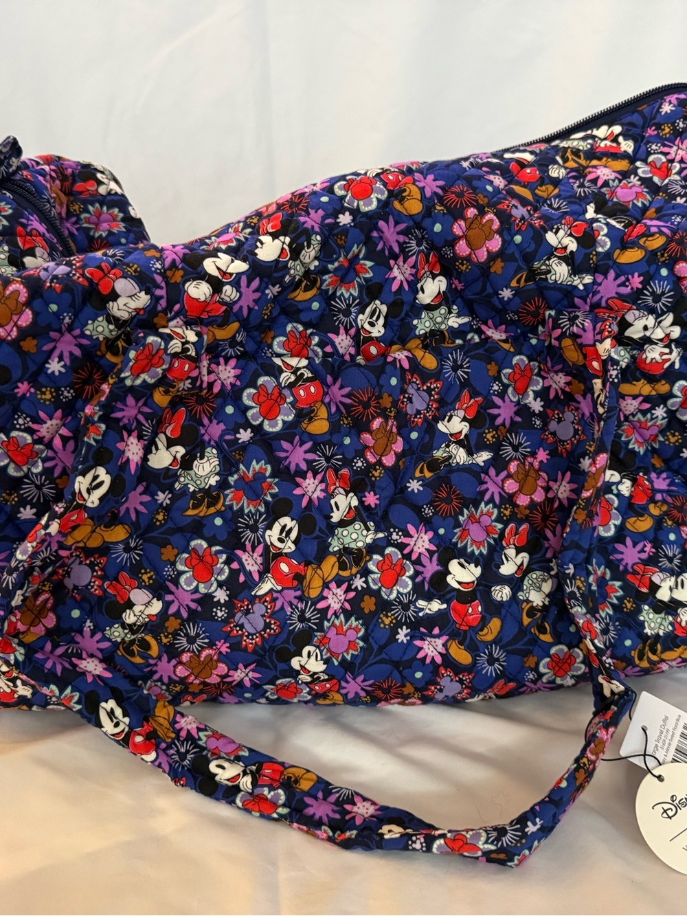 Vera Bradley Navy Floral Minnie Mouse Quilted Travel Bag